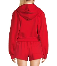 GB Cropped Zip Front Coordinating Hoodie
