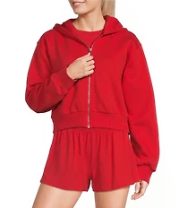 GB Cropped Zip Front Coordinating Hoodie