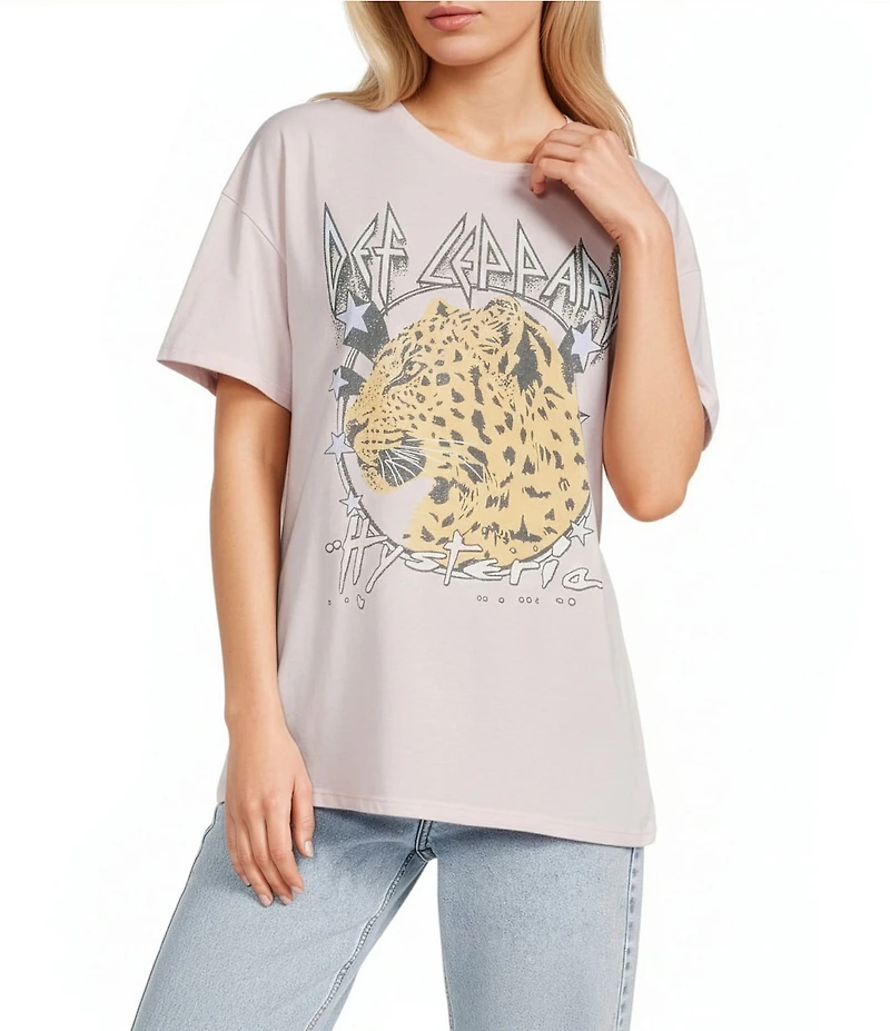 GB Def Leppard Hysteria Graphic Crew Neck Short Sleeve T-Shirt