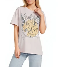 GB Def Leppard Hysteria Graphic Crew Neck Short Sleeve T-Shirt