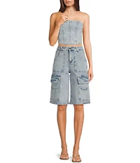 GB Denim Cargo Bermuda Jorts