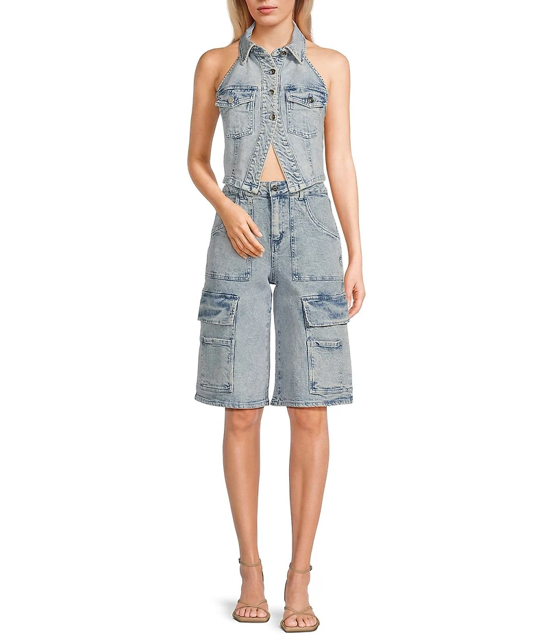GB Denim Cargo Bermuda Jorts