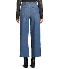 GB Denim Frayed Hem Wide Leg Jeans