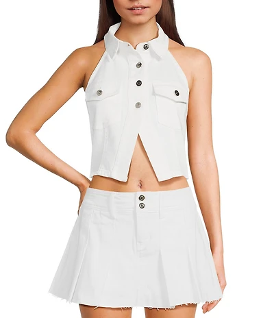 GB Denim Halter Coordinating Vest