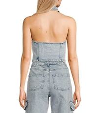 GB Denim Halter Vest