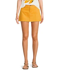 GB Denim Frayed Hem Mini Skirt