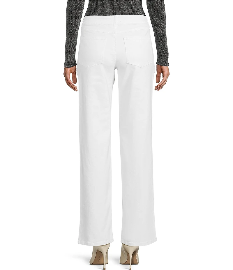 GB Denim Rhinestone Slit Pants