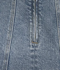 GB Denim Sleeveless Seamed Midi Dress