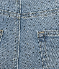 GB Denim Sparkle Stoned Distressed Frayed Shorts