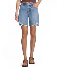GB Distressed Denim Bermuda Shorts