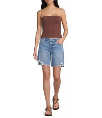 GB Distressed Denim Bermuda Shorts