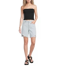 GB Distressed Denim Bermuda Shorts