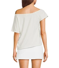 GB Dolly Parton Rose Off Shoulder Graphic Tee