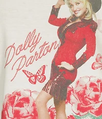 GB Dolly Parton Rose Off Shoulder Graphic Tee