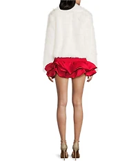 GB Drop Waist Bubble Hem Ruffle Dress