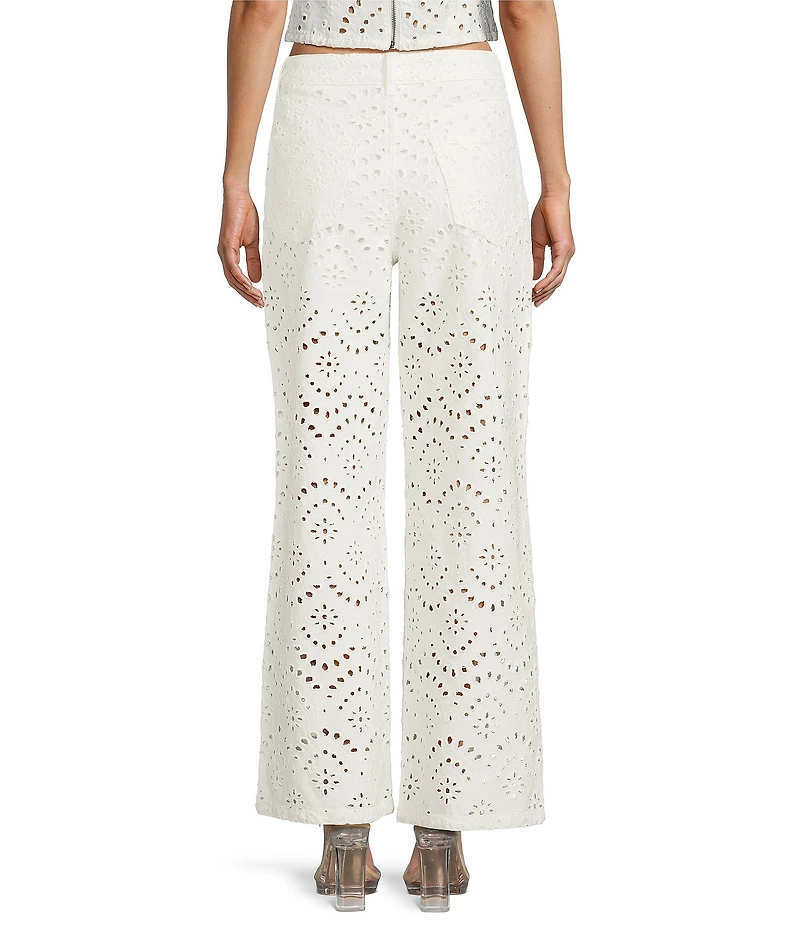 GB Embroidered Eyelet Coordinating Denim Jeans