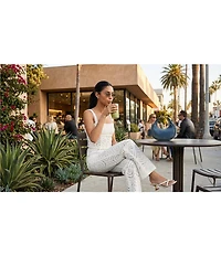 GB Embroidered Eyelet Coordinating Denim Jeans