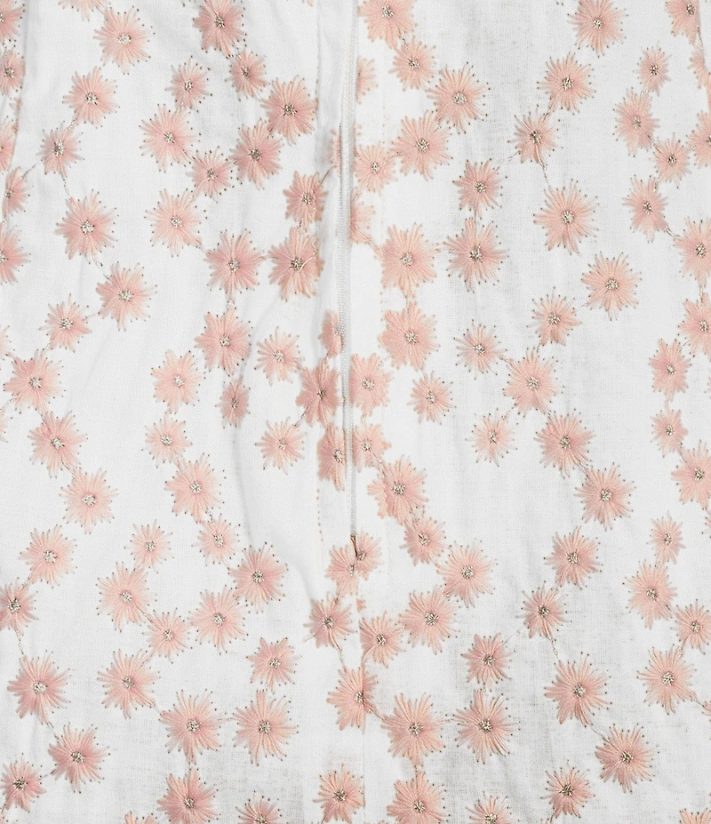 GB Embroidered Floral Print Midi Dress