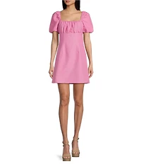 GB Empire Waist Puff Sleeve Babydoll Dress