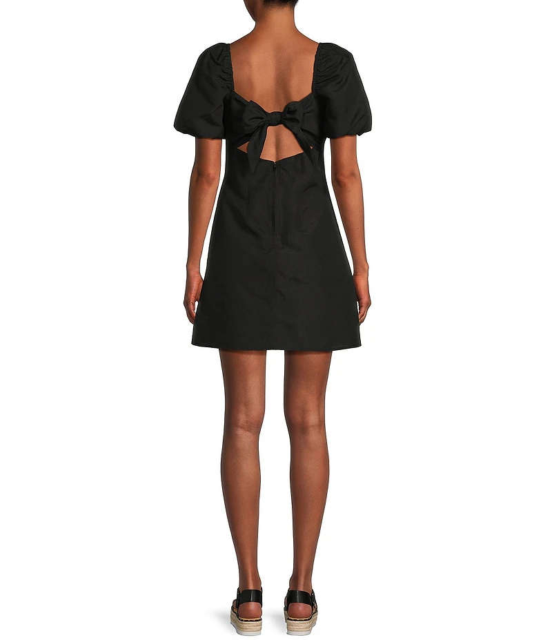 GB Empire Waist Puff Sleeve Babydoll Dress