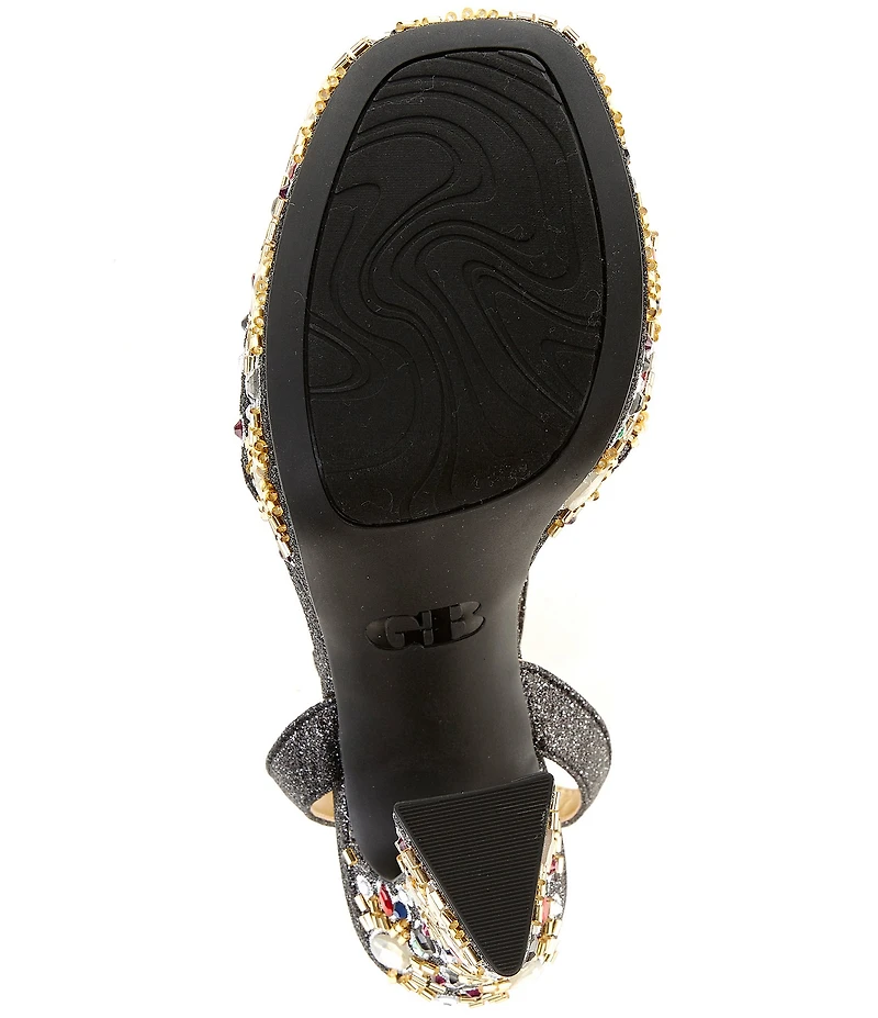 GB Enchant-Ment Beaded Jewel Ornamented Platform Dress Sandals