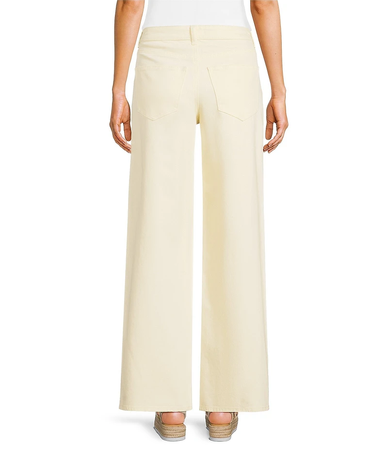 GB Enzyme Wash Denim Wide Leg Jeans