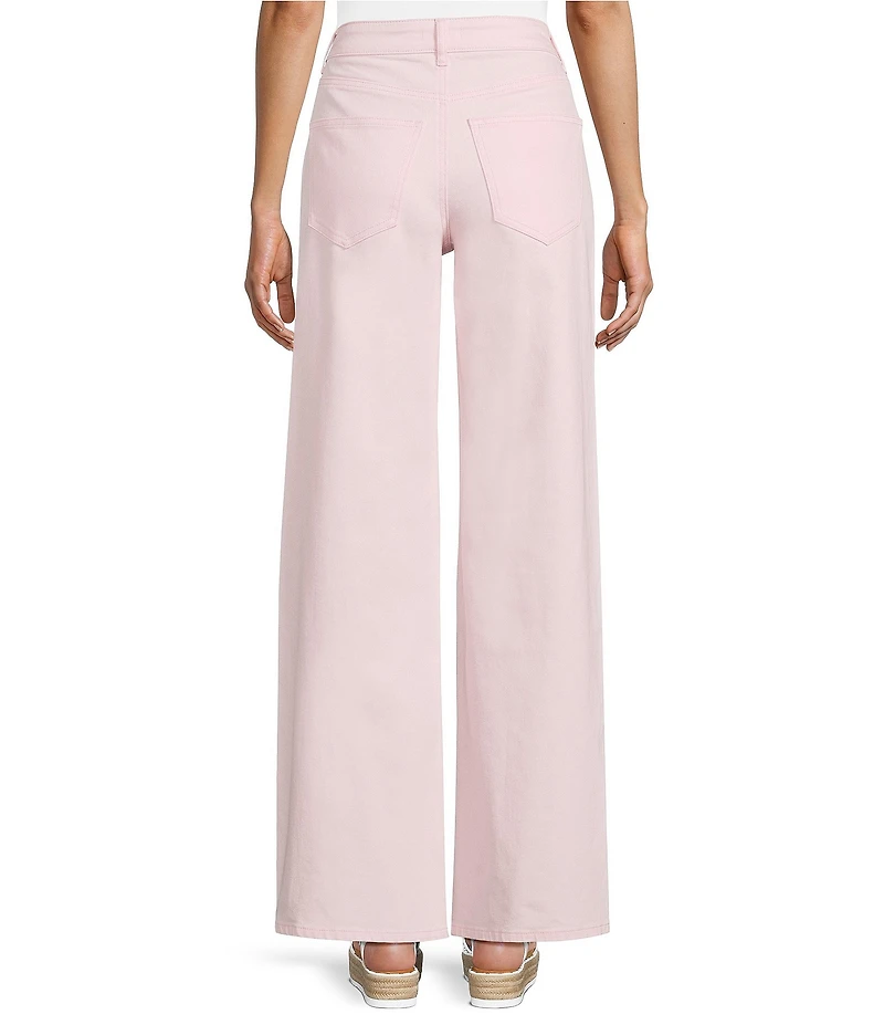 GB Enzyme Wash Denim Wide Leg Jeans