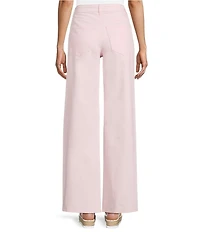 GB Enzyme Wash Denim Wide Leg Jeans