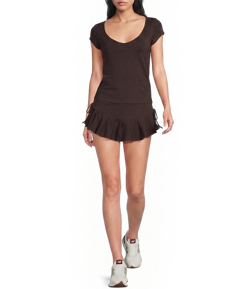 GB Essentials Tie Detail Coordinating Mini Skirt