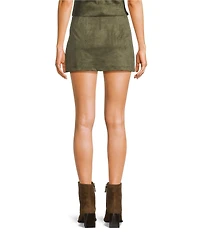 GB Faux Suede Coordinating Mini Skirt