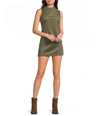 GB Faux Suede Coordinating Mini Skirt