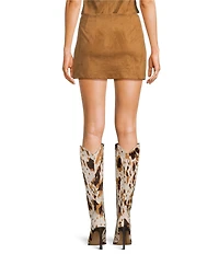 GB Faux Suede Coordinating Mini Skirt