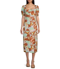 GB Floral Print Midi Dress