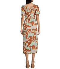 GB Floral Print Midi Dress