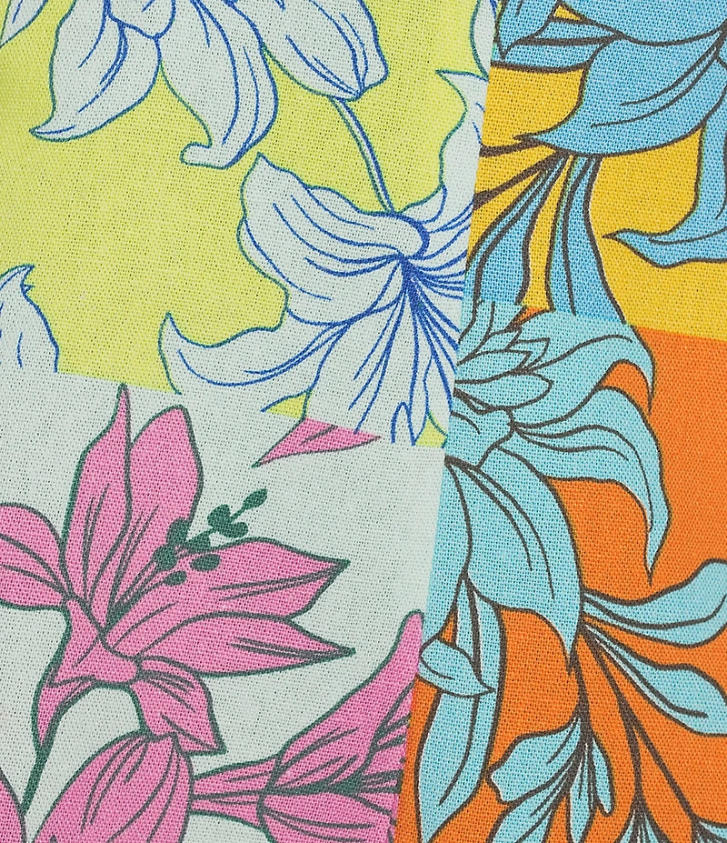 GB Floral Linen Halter Dress