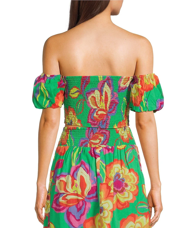 GB Large Floral Off The Shoulder Coordinating Top
