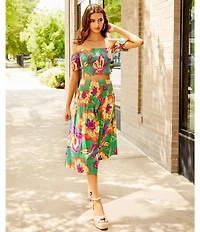 GB Large Floral Off The Shoulder Coordinating Top