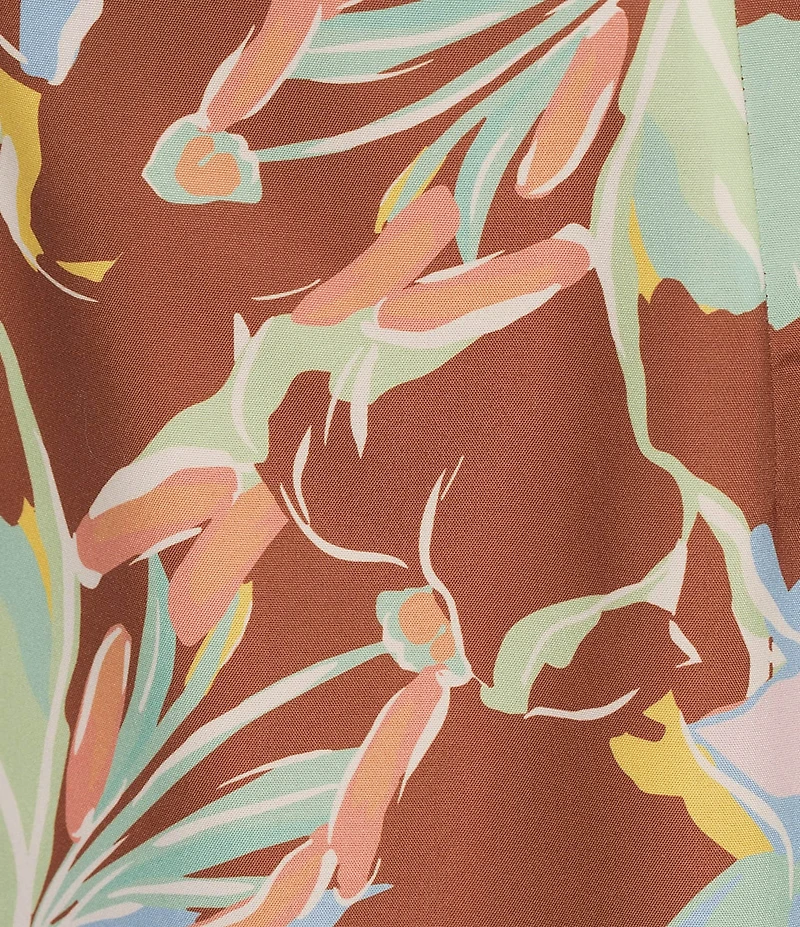GB Floral Print Puff Sleeve Empire Waist Dress
