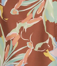 GB Floral Print Puff Sleeve Empire Waist Dress