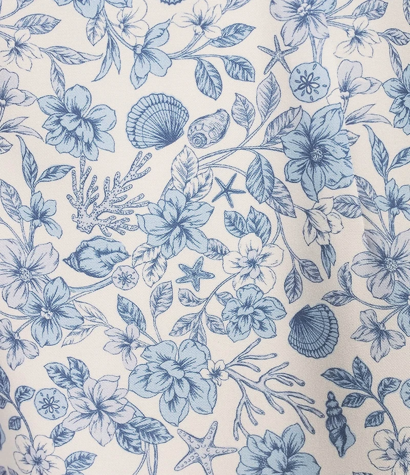 GB Floral Print Puff Sleeve Empire Waist Dress