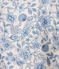 GB Floral Print Puff Sleeve Empire Waist Dress