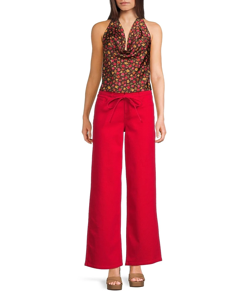 GB Floral Print Tie Back Halter Top