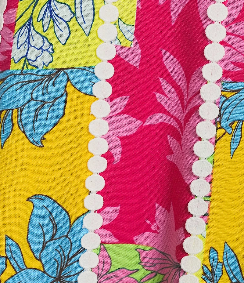 GB Floral Print V-Neck Maxi Dress