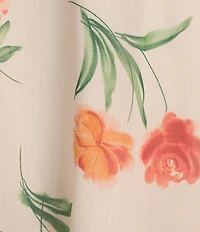 GB Floral Printed Chiffon Mini Dress