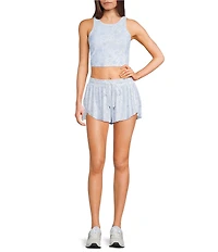 GB Floral Printed Crossback Active Tank