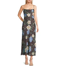 GB Floral Slip Long Maxi Dress