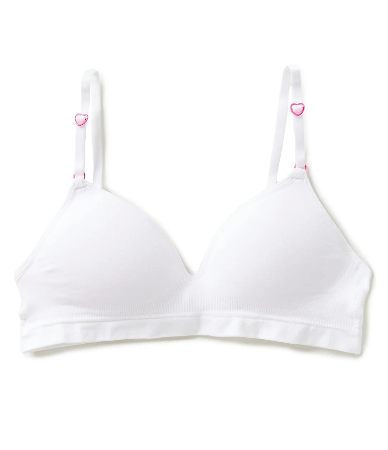 GB Big Girls Knit Seamless Heart Strap Adjuster Hybrid Bra