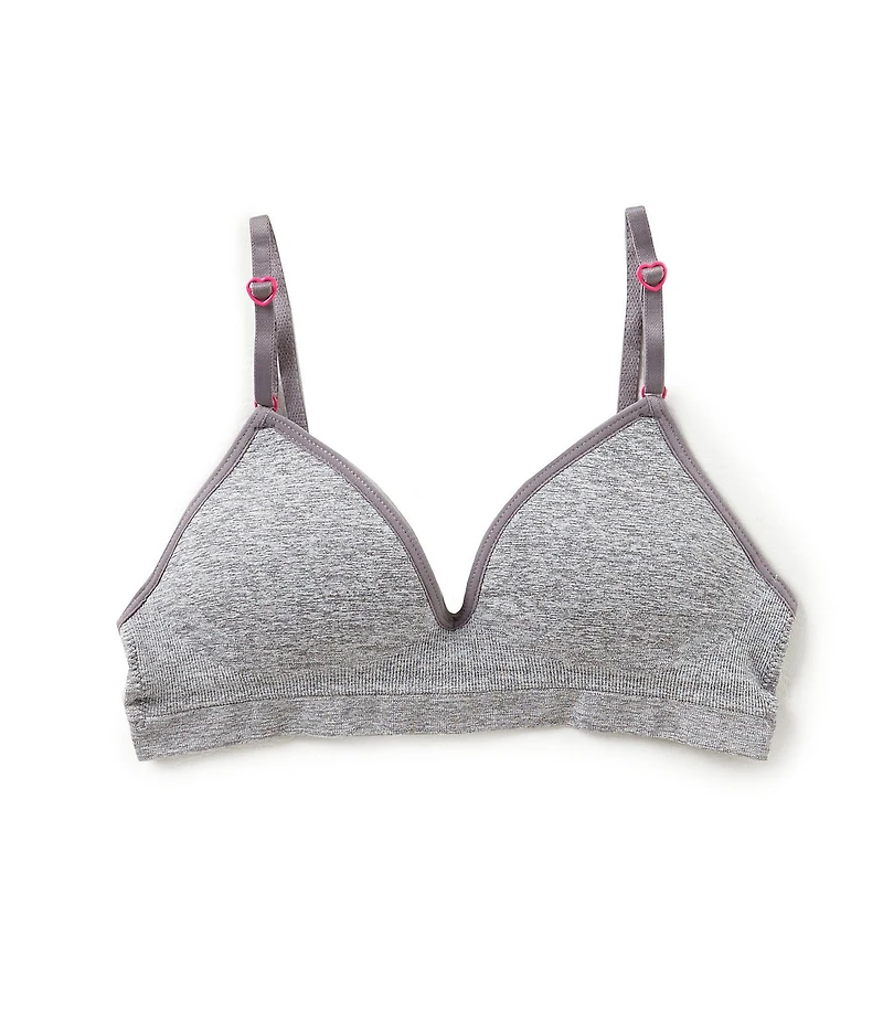GB Big Girls Knit Seamless Heart Strap Adjuster Hybrid Bra