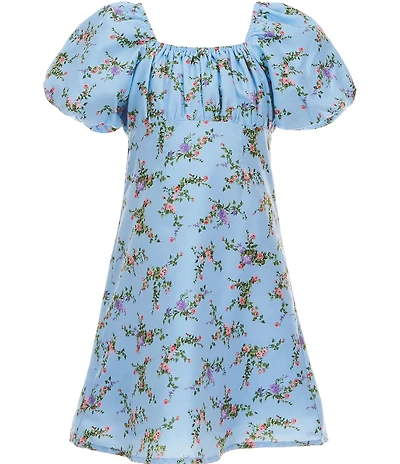 GB Girls Big Girls Puff Sleeve Empire Waist Floral Print Dress
