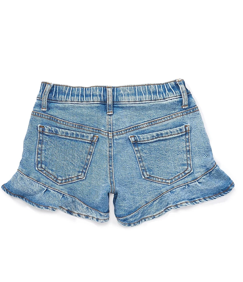 GB Girls Big Girls Denim Ruffle Shorts